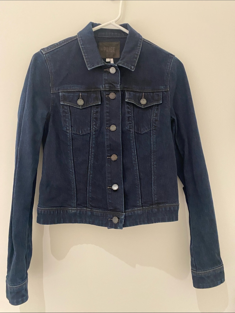 Paige Denim Jean Jacket Dark Wash Size Small